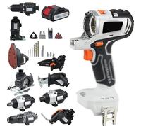 Juego de herramientas inalámbricas 10 en 1 para carpintería con batería de 6.0 AH, taladro de impacto, llave eléctrica, destornillador, motosierra, sierra circular para el hogar