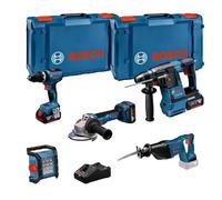 Juego de herramientas inalámbricas BOSCH de 18 V GSB+GBH+GWS+GSA+GLI 0615A5007S