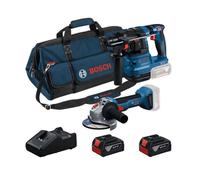 Juego de herramientas inalámbricas BOSCH (GWS 18V-8 + GBH 18V-22 + 2 GBA 18V 4.0Ah + GAL + bolsa) 0615V0003C