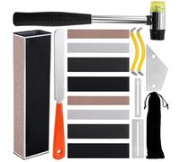 Juego de herramientas Luthier para guitarra, incluye lima de coronación de trastes, viga de nivelación de trastes, martillo de goma, esparcidor de cuerdas, protectores de diapasón, 4 papeles de lija
