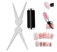 Juego de herramientas magnéticas de ojo de gato para esmalte de gel, herramienta magnética de doble cabeza, imán de esmalte de uñas de gel de ojo de gato, imán 2 en 1 para efecto francés 3D, perfecto