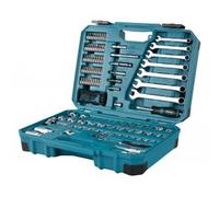 Juego de herramientas manuales MAKITA puntas/vasos/vasos/trinquete de 3/8", 120 piezas E-06616