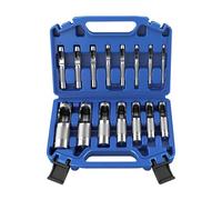 Juego de herramientas manuales resistentes para cinturones, bolsas, correa de reloj, incluye 15 troqueles de cuero