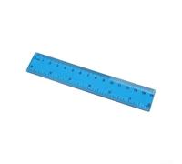 Juego de herramientas matemáticas de plástico 6PCS incluyendo dos transportadores, dos reglas triangulares, dos reglas rectas para el aprendizaje (azul)