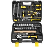 Juego de herramientas mecánicas, llave de tubo, juego de herramientas de reparación de automóviles, Kit de herramientas manuales de 58 piezas, caja de herramientas, estuche de almacenamiento