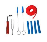 Juego de herramientas para afinar pianos, kit profesional de afinador de piano con llave de acero inoxidable y mango de madera, incluye diapasón, silenciador de goma y tira de