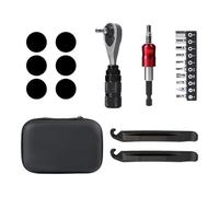 Juego de herramientas para bicicleta - de reparación multifuncional 20 en 1, acero inoxidable endurecido, herramienta plegable compacta | Reparación rápida de averías con remachador de cadena