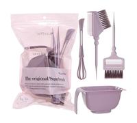 Juego de herramientas para colorear para el cabello reutilizable Pincel coloreado con cabeza de cepillo ABS para usuarios conscientes del medio ambiente, kit de páginas para colorear precisas