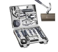 Juego de herramientas para el hogar | 11 piezas pequeño y multifunción, portátil, kit de herramientas de viaje | para reparaciones básicas del hogar, apartamento, dormitorio, emergencias, universidad