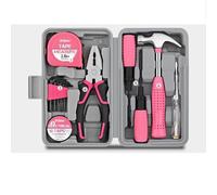 Juego de herramientas para el hogar, mini kit de herramientas de bricolaje para mujer, herramientas básicas de 24 piezas para el hogar y la oficina