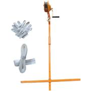 Juego de Herramientas para elevar la Unidad Exterior del Aire Acondicionado: Soporte de 150 kg y cabrestante autoblocante de 25 m para una instalación sin Esfuerzo. Equip