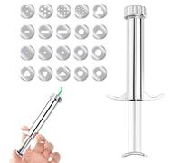 Juego de herramientas para extrusión de arcilla fundida - herramientas duraderas de acero inoxidable con 20 boquillas intercambiables, extrusoras desmontables fáciles de limpiar para esculturas de