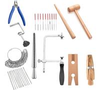 Juego de Herramientas para Hacer Joyas: Pinzas para Anillos, Medidores de Tamaño, Mandriles, de, Abrazaderas, Limas, Mazo, Martillo y para Adultos.