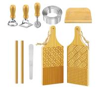 Juego de herramientas para hacer pasta de madera de 30 cm, utensilios de cocina para hornear, utensilios de cocina, raviolis, accesorio de cocina italiano, kit profesional de pasta, suministros de