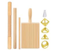 Juego De Herramientas Para Hacer Pasta - Kit De Tablero Ďe Rodillo Đe Madera, Cocina Con Sello D́e Ravioli 8X | Juego D̄e Preparación Dé Casera, Herramientas Duraderas Para Cortar Pasta Ṕara Horn