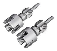 Juego de herramientas para hacer roscado para tubería de PVC, aleación de acero, 2 piezas para tubo de PVC, juego de troqueles (1/2 pulgadas + 3/4 pulgadas), herramienta de fontanería enhebradora