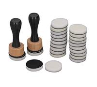 Juego de herramientas para mezclar tinta, mini pinceles redondos para mezclar tinta con 24 almohadillas de espuma de repuesto, herramientas de pintura multiusos para álbumes de