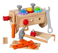 Juego de Herramientas para niños de Madera, Herramientas de construcción educativa del Juguete, Pretend Play Tool Kit, Tornillos de Llave de para el Aprendizaje y la construcción de