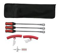 Juego de herramientas para palanca de neumáticos de 3 piezas | Cucharas de acero 45# para cambios de neumáticos de motocicleta/coche/SUV | Palanca endurecida con protector de