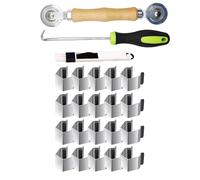 Juego de herramientas para puerta de pantalla de 20 piezas con rodillo de splines fuerte y juego de clips para la reparación de ventanas sobre la reparación de sistemas de ventanas.