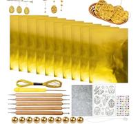 Juego de herramientas para repujar, diseño de flores de huevo, papel de aluminio, para todas las edades, aulas, decoración del hogar, vacaciones, manualidades, fabricación de tarjetas de felicitación