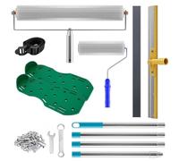 Juego de herramientas para revestimiento de suelo, rodillo de ventilación, zapatos de punta epoxi+rasqueta de pie, rasqueta de gran superficie, para suelos y paredes