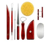 Juego de herramientas para trabajar la arcilla - Kit de tallado de cerámica de 9 piezas, herramientas para escultura - para principiantes, expertos, proyectos de bricolaje decorativos domésticos