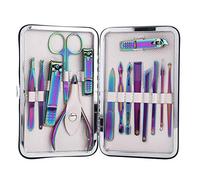 Juego De Herramientas Para Uñas, 15 Piezas Cortaúñas Portátiles Juego De Herramientas De Pedicura Profesional Juego De Manicura De Acero Inoxidable Tijeras De Manicura Kit De Herramientas De Aseo