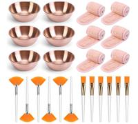 Juego de herramientas profesionales para el cuidado facial de 24 piezas con estructura de plástico adecuadas para el cuidado de la piel y tratamientos de belleza en casa o viajes. Juego de