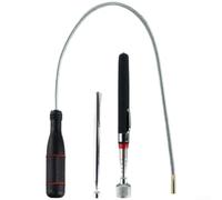 Juego de herramientas telescópicas magnéticas con eje flexible e imán fuerte, levanta 15 libras y 3.5 libras, mango portátil ligero y extensible para recuperación de metal en difícil acceso