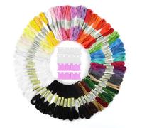 Juego de hilo de bordar de 52 colores, hilo de perlas multicolor para bordar, muy adecuado para la fabricación de pulseras de la amistad, bordados y punto de cruz