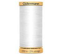 Juego de hilos de algodón Guttermann Natural: 250 m 5709 color blanco