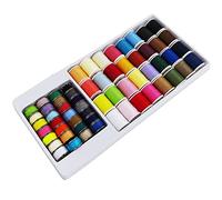 Juego de hilos de coser,60 Pcs Hilo de coser Poliéster Hilo de Coser Colorido Con Caja De Almacenamiento para Bordado Tejido, Costura a Mano, Maquina Coser