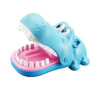 Juego de hipopótamo de mordedura interactiva - Juguete de reacción de reacción Divertida | Juego de desafío de Dientes para niños para casa, Suministros Escolares, bromas de Hallo