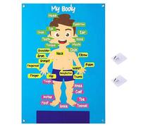 Juego De Historias De Fieltro, De Aprendizaje De Partes del Cuerpo De 30 Piezas | Enseñanza Educativa Narración Aprendizaje Temprano Kit De Juego Interactivo Regalo Niños