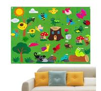 Juego de historias de fieltro para niños en edad preescolar, juego de historias de tablero de fieltro de franela multifuncional, juego de guión gráfico multifuncional con animales de granja de fieltro