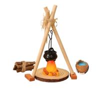 Juego de hoguera en miniatura, kit de hoguera de madera, accesorios para | Mini Campfire Set Kit En 1:12 DollHangable Estufa Y Fogata Para El Hogar Vacaciones Al Aire Libre Reunión Familiar Ya
