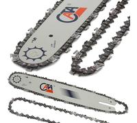 Juego de hoja de barra guía + cadena de 35 cm + 2ª cadena de regalo para motosierra de repuesto para motosierra