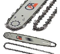 Juego de hoja de barra guía + cadena de 38 cm + 2ª cadena de regalo para motosierra de repuesto para motosierra