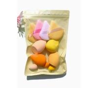 Juego De Hojaldre De 11 Piezas, 1 Juego De Pinceles, Aplicación De Base Líquida, Accesorios De Belleza, Húmedos Y Secos, Portátiles Para Viajar, Pincel Retráctil Para Sombras De Ojos.