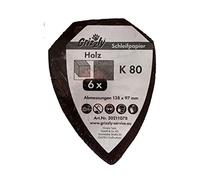 Juego de hojas de lija K80 (6 unidades) para lijadora manual eléctrica HS Parkside PHS 160 C4 con IAN 113379.