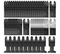 Juego de hojas de sierra, accesorios oscilantes, multiherramienta de liberación rápida, herramientas eléctricas, hojas de sierra para Fein Multimaster, Dremel, Bosch, Makita (50 unidades)