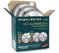 Juego de hojas de sierra circular Bayerwald Ø254 (3 piezas) - para cortes longitudinales y transversales en madera - adecuado para sierras circulares de mesa de Bosch, Metabo, Scheppach, Festool