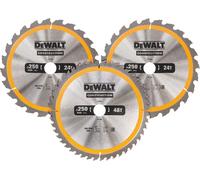Juego de hojas de sierra DeWALT CONSTRUCTION, 250 x 30 mm (3 piezas) DT1963