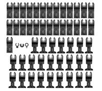 Juego de Hojas de Sierra Oscilantes Cuchillas para Herramientas Oscilantes 53PCS Cuchillas Oscilantes Multiherramienta de Corte Acero Sierra para Madera y Plástico Liberación Rápida con 3 Adaptadores
