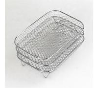 Juego de horno freidora de aire de 13 piezas con parrilla apilable de 3 niveles