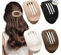 Juego de horquillas para mujer, pinzas con garras para un moldeado firme, tacto sedoso sin dañar el cabello, ideales para el día a día y citas (4 piezas)