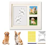 Juego de huellas de perro y gato, marco de fotos conmemorativo para mascotas, juego de huellas dactilares, juego de huellas dactilares para parejas, decoración del hogar, marco de fotos de madera 3D