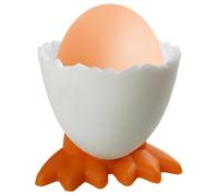 Juego de hueveras, divertido soporte para huevos de dibujos animados, taza de huevos clásica, bandeja de huevos de patas de gallina, adecuada para decoración de mesa de desayuno, servir huevos