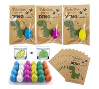 Juego de huevo de juguete genérico, 24 paquetes Grow Dinosaurio Toys, en Water Crack with Assorted Color, Valentines Day Toy Party Favors for Over 3 Years Old